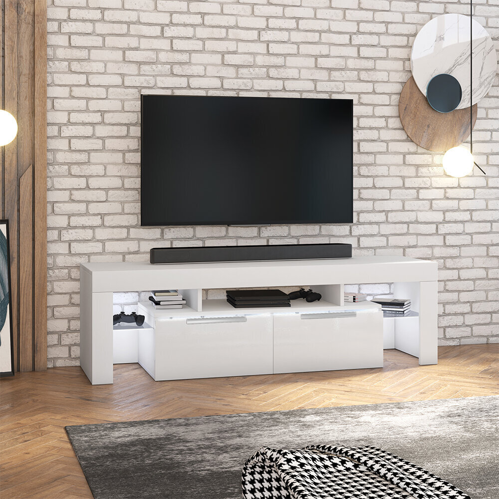 TV-taso Selsey Vergon LED, valkoinen hinta ja tiedot | TV-tasot | hobbyhall.fi