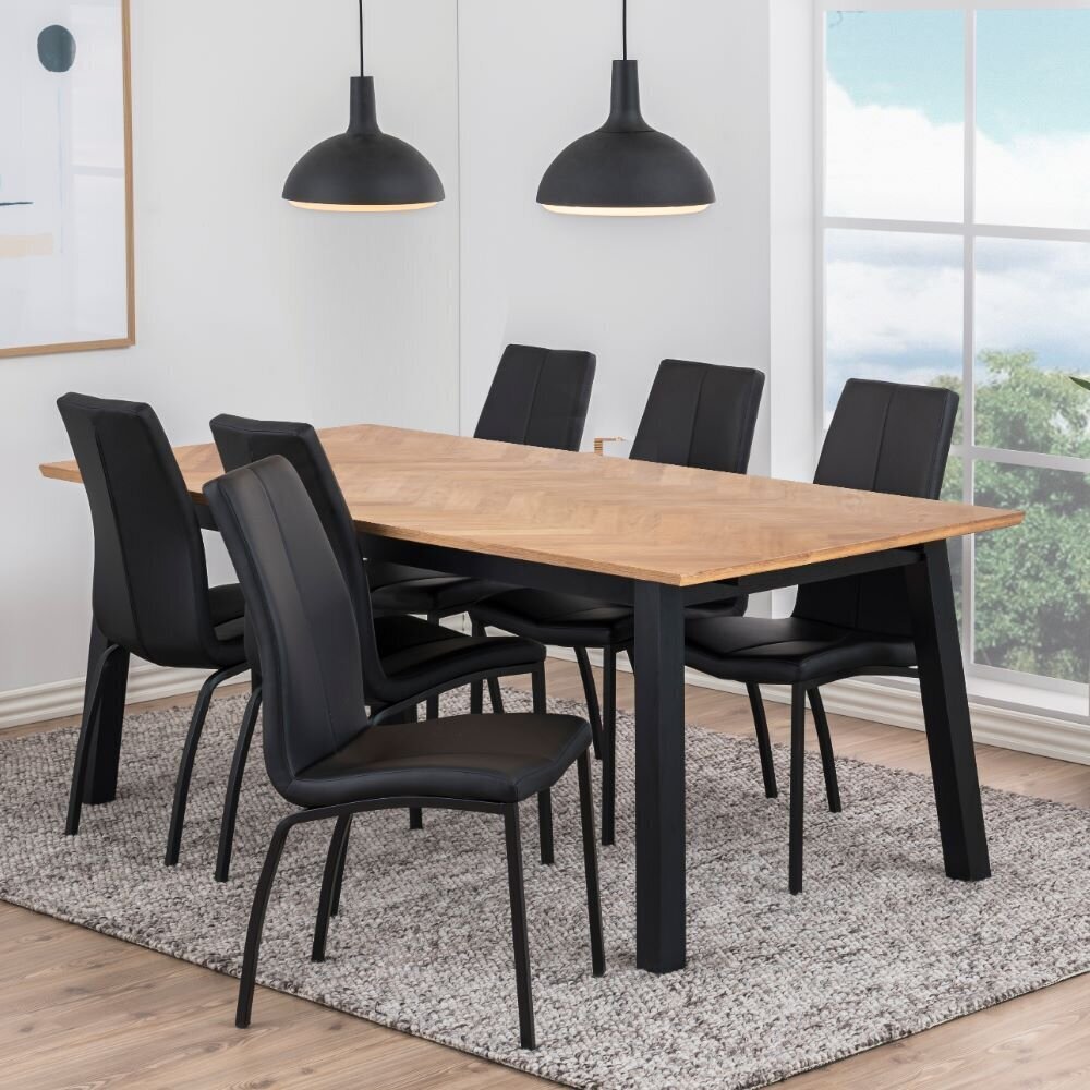 Ruokapöytä Selsey Brighton 220, ruskea hinta ja tiedot | Ruokapöydät | hobbyhall.fi