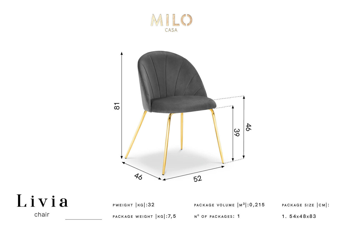 Milo Casa Lucia, Tuoli beige/kultainen hinta ja tiedot | Ruokapöydän tuolit | hobbyhall.fi