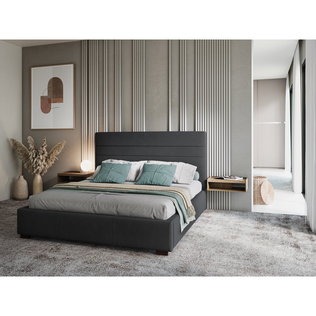Micadoni Home Aranda sänky, 160 cm x 200 cm, tumman harmaan vqrinen hinta ja tiedot | Sängyt | hobbyhall.fi