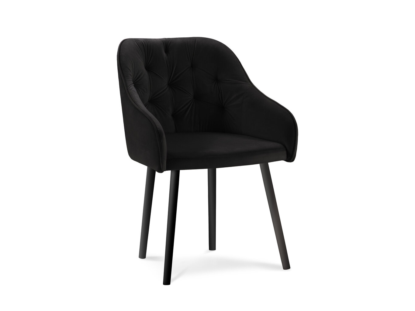 Micadoni Home Nissi tuoli, mustan värinen tuoli hinta ja tiedot | Ruokapöydän tuolit | hobbyhall.fi