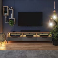 TV-taso Selsey Rikke 3D LED, ruskea/harmaa hinta ja tiedot | TV-tasot | hobbyhall.fi