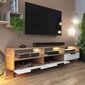 TV-taso Selsey Rikke 3D LED, ruskea/valkoinen hinta ja tiedot | TV-tasot | hobbyhall.fi