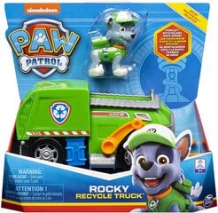 Roska-auto Rocky - Paw Patrol (Ryhmä Hau) Rocky Recycle Truck hinta ja tiedot | Poikien lelut | hobbyhall.fi