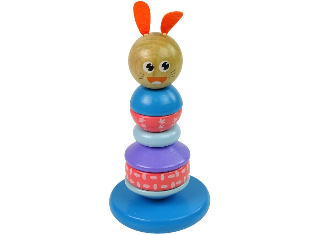 Kehittävä pyramidi Lean Toys Rabbit hinta ja tiedot | Tyttöjen lelut | hobbyhall.fi