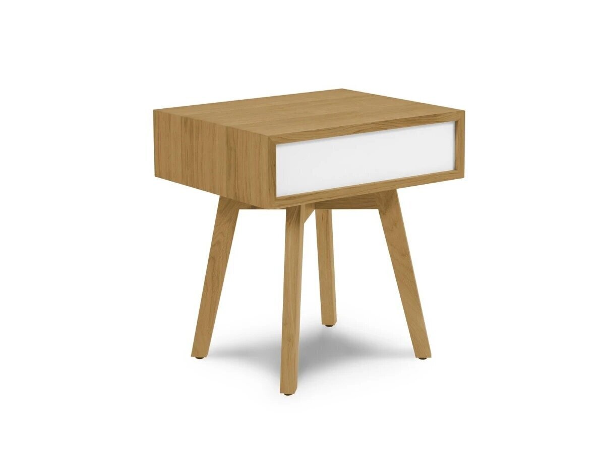 Yöpöytä Micadoni Vela, 42x35x43 cm, ruskea/valkoinen hinta ja tiedot | Yöpöydät | hobbyhall.fi