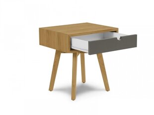 Yöpöytä Micadoni Vela, 42x35x43 cm, ruskea/valkoinen hinta ja tiedot | Yöpöydät | hobbyhall.fi