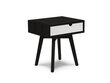 Yöpöytä Micadoni Vela, 42x35x43 cm, musta/valkoinen hinta ja tiedot | Yöpöydät | hobbyhall.fi
