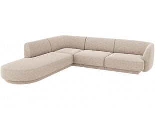 Vasemman puoleinen kulmasohva Micadoni Miley, 252 x 220 x 74 cm, beige hinta ja tiedot | Sohvat ja vuodesohvat | hobbyhall.fi