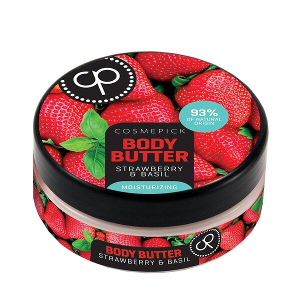 Cosmepick Perfect Body, kosteuttava vartalovoide mansikoilla sekä basilikalla , 200 ml