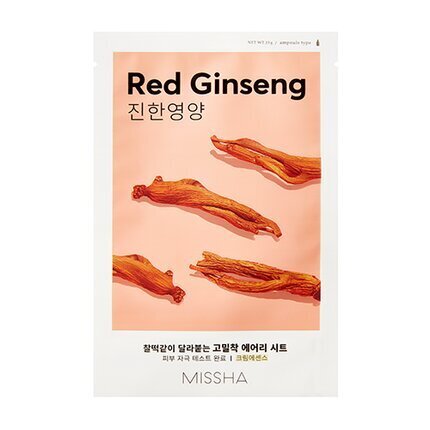 Missha kangasnaamio kypsälle iholle "Red ginseng", 19 g hinta ja tiedot | Kasvonaamiot ja silmänalusaamiot | hobbyhall.fi