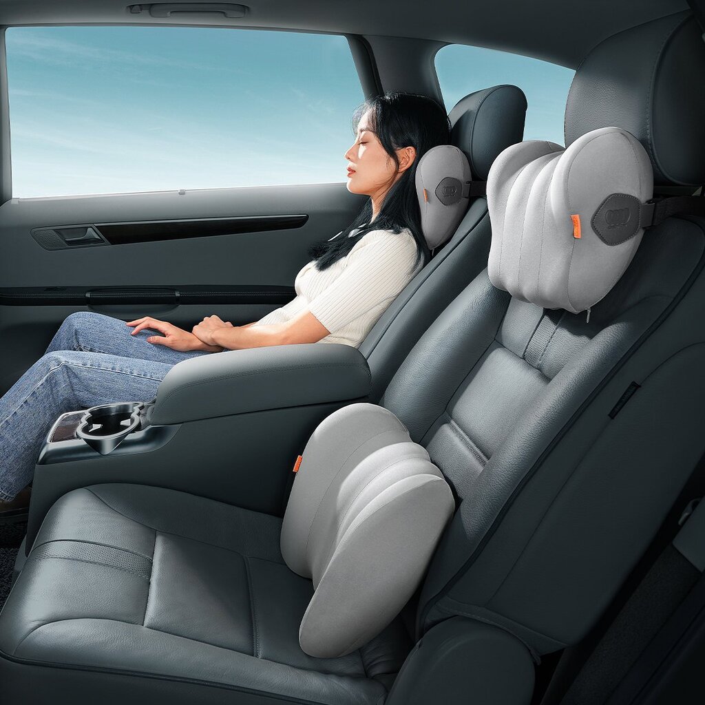 Baseus Baseus Comfort Ride -auton niskatukeen kiinnitettävä tyyny (harmaa) hinta ja tiedot | Lisätarvikkeet autoiluun | hobbyhall.fi