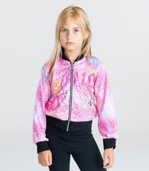 Lasten takki Barbie 811541 01, pinkki/musta 811541*01-014 hinta ja tiedot | Tyttöjen neuleet, liivit ja jakut | hobbyhall.fi