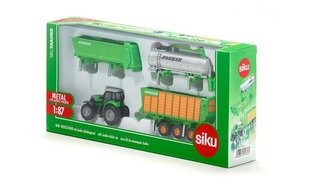 Siku Traktori puoliperävaunulla, perävaunulla ja säiliöautolla hinta ja tiedot | Siku Lelut | hobbyhall.fi