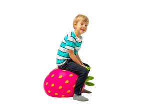 Jumpy Fruits -pomppupallo, Mansikka, pinkki hinta ja tiedot | Hiekkalelut ja rantalelut | hobbyhall.fi