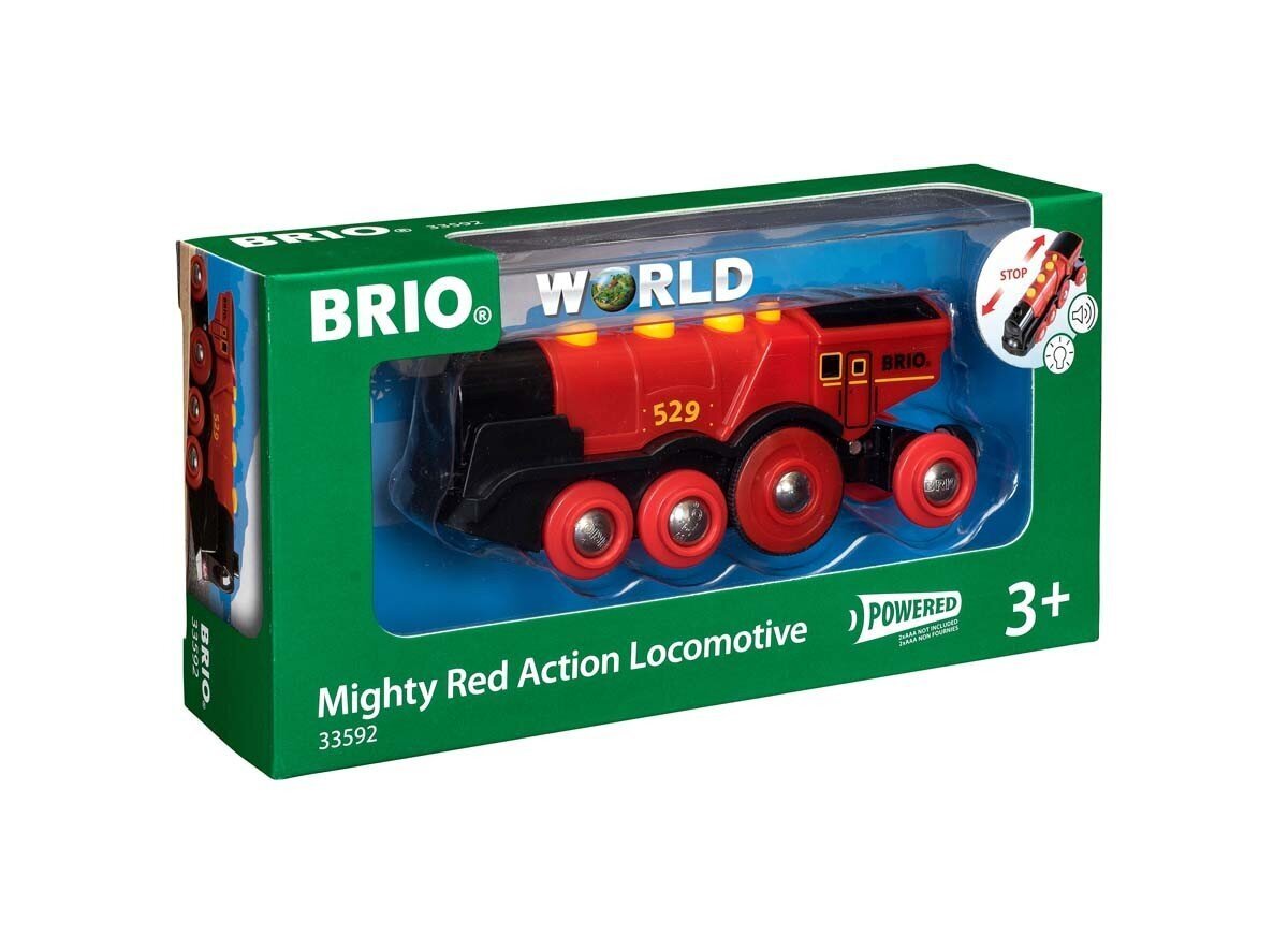 Brio Mighty Red Action -veturi 63359200 hinta ja tiedot | Poikien lelut | hobbyhall.fi