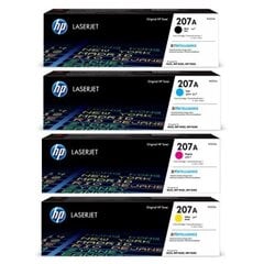 Alkuperäinen värikasetti monipakkaus HP 207A / W2210/1/2/3 A (BK/C/M/Y) hinta ja tiedot | HP Toimistolaitteet ja -tarvikkeet | hobbyhall.fi