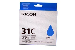 Ricoh Ink Cart. GC31C Cyan (405689) hinta ja tiedot | Mustekasetit | hobbyhall.fi
