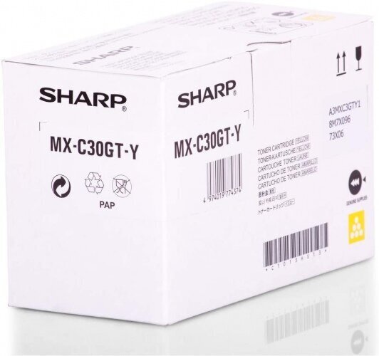 Sharp Toner Yellow (MXC30GTY) hinta ja tiedot | Laserkasetit | hobbyhall.fi