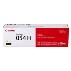 Alkuperäinen värikasetti Canon 054H (3025C002) Yellow 2.300 lk hinta ja tiedot | Laserkasetit | hobbyhall.fi