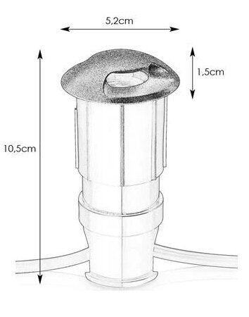 Garden 24 -puutarhavalosarjan Porrasvalo, 0,8 W, 24 V hinta ja tiedot | Puutarha- ja ulkovalot | hobbyhall.fi