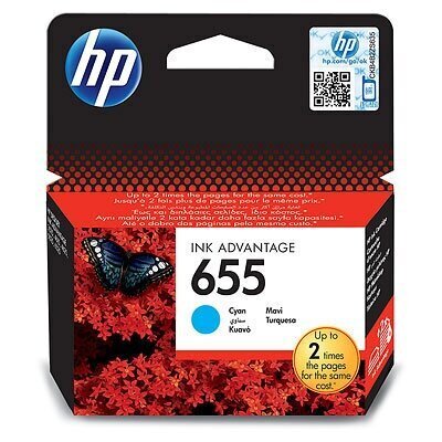 HP Ink No.655 Cyan (CZ110AE) hinta ja tiedot | Mustekasetit | hobbyhall.fi