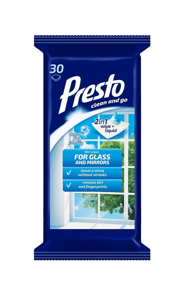 Ikkunanpuhdistusliinat Presto Clean , 30 kpl. hinta ja tiedot | Puhdistusaineet | hobbyhall.fi