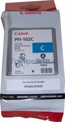 Canon Ink PFI-102 Cyan (0896B001) hinta ja tiedot | Mustekasetit | hobbyhall.fi