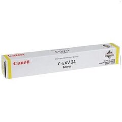 Alkuperäinen värikasetti Canon C-EXV34 / EXV 34 (3785B002AA) Yellow 19.000 lk hinta ja tiedot | Laserkasetit | hobbyhall.fi