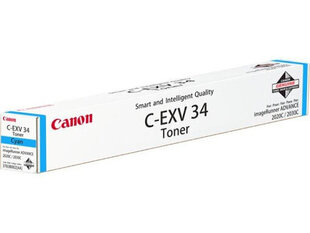 Alkuperäinen värikasetti Canon C-EXV34 / EXV 34 (3783B002AA) Cyan 19.000 lk hinta ja tiedot | Laserkasetit | hobbyhall.fi