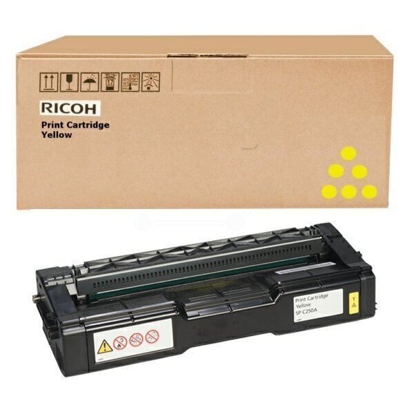 Alkuperäinen värikasetti Ricoh SP C252 (407534) Yellow 4.000 lk hinta ja tiedot | Mustekasetit | hobbyhall.fi