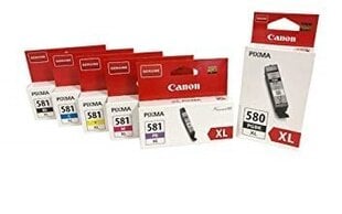 Alkuperäinen värikasetti monipakkaus Canon PGI-580XXL (PGBK) /CLI-581XXL (BK/C/M/Y/PB) hinta ja tiedot | Mustekasetit | hobbyhall.fi