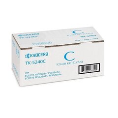 Alkuperäinen värikasetti Kyocera TK-5240 Cyan 3000 lk hinta ja tiedot | Mustekasetit | hobbyhall.fi