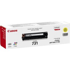 Alkuperäinen värikasetti Canon 731 Yellow 1500 lk hinta ja tiedot | Laserkasetit | hobbyhall.fi