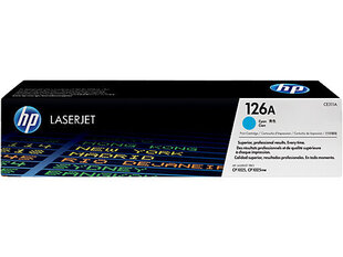 Alkuperäinen värikasetti HP 126A / CE311A Cyan 1000 lk hinta ja tiedot | Mustekasetit | hobbyhall.fi