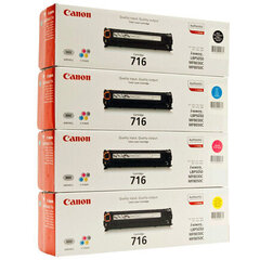 Alkuperäinen värikasetti monipakkaus Canon 716 (BK/C/M/Y) hinta ja tiedot | Mustekasetit | hobbyhall.fi