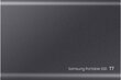 Samsung SSD T7 1TB, harmaa (MU-PC1T0T/WW) hinta ja tiedot | Ulkoiset kovalevyt | hobbyhall.fi