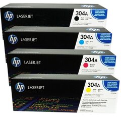 Alkuperäinen värikasetti monipakkaus HP 304A / CC530A (BK/C/M/Y) hinta ja tiedot | Laserkasetit | hobbyhall.fi