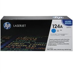 Alkuperäinen värikasetti HP 124A (Q6001A) 2000 lk Cyan hinta ja tiedot | Laserkasetit | hobbyhall.fi