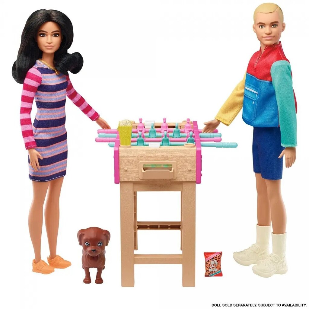Barbie Mini Doll pöytäjalkapallo hinta ja tiedot | Tyttöjen lelut | hobbyhall.fi