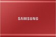 Samsung SSD T7 1TB, punainen (MU-PC1T0R/WW) hinta ja tiedot | Ulkoiset kovalevyt | hobbyhall.fi