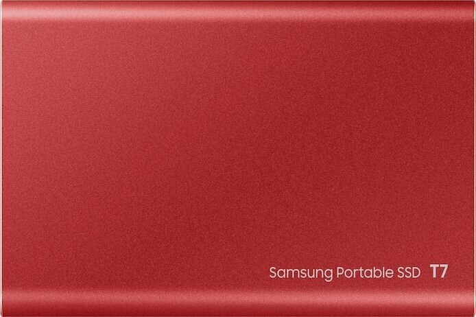 Samsung SSD T7 1TB, punainen (MU-PC1T0R/WW) hinta ja tiedot | Ulkoiset kovalevyt | hobbyhall.fi