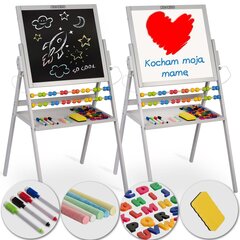 Kaksipuolinen magneetti - piirustuspöytä harmaa 101 x 55 x 55 cm hinta ja tiedot | Kehittävät lelut | hobbyhall.fi