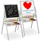 Kaksipuolinen magneetti - piirustuspöytä harmaa 101 x 55 x 55 cm hinta ja tiedot | Kehittävät lelut | hobbyhall.fi