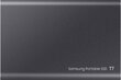 Samsung SSD T7 2TB, harmaa (MU-PC2T0T / WW) hinta ja tiedot | Ulkoiset kovalevyt | hobbyhall.fi