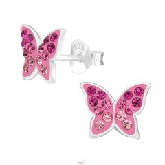 Hopeiset korvakorut, Butterfly hinta ja tiedot | Lasten asusteet | hobbyhall.fi