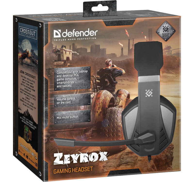 Defender Zeyrox, grey hinta ja tiedot | Kuulokkeet | hobbyhall.fi