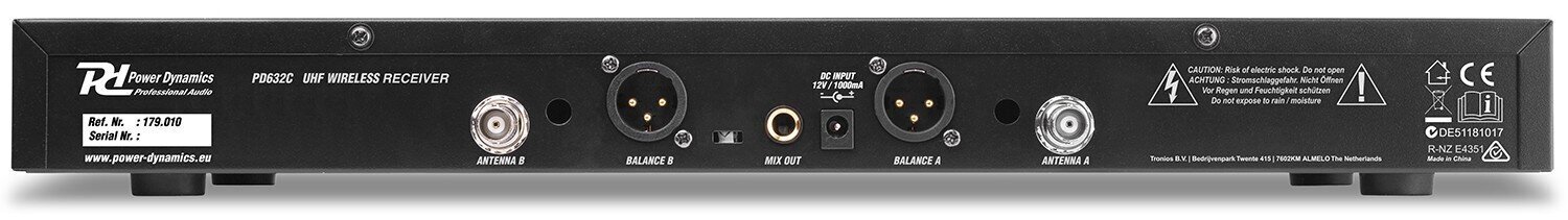 Power Dynamics PD632H 2x 20-kanavainen digitaalinen langaton UHF-mikrofonijärjestelmä kahdella mikrofonilla hinta ja tiedot | Mikrofonit | hobbyhall.fi