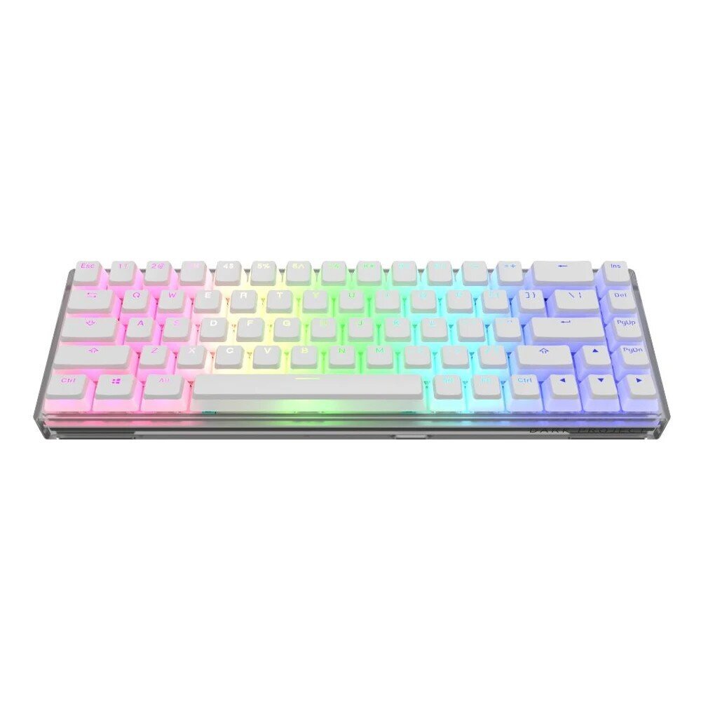 Dark Project KD68B Transparent White, Pudding, Teal Switch, US hinta ja tiedot | Näppäimistöt | hobbyhall.fi