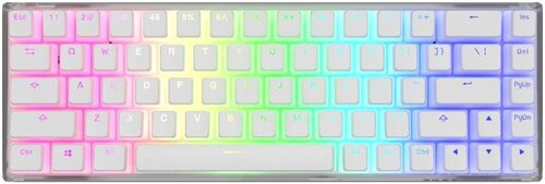 Dark Project KD68B Transparent White, Pudding, Teal Switch, US hinta ja tiedot | Näppäimistöt | hobbyhall.fi